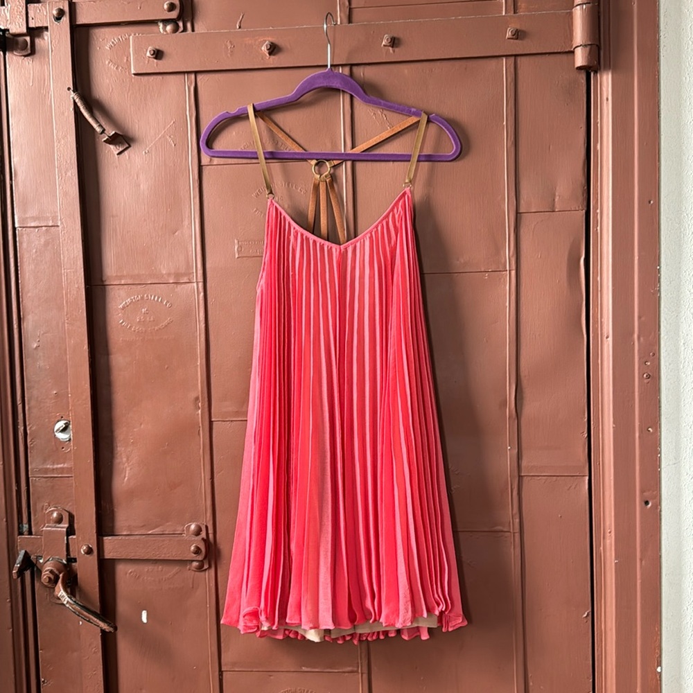 BCBG pleated mini dress
